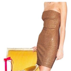 NWT STAUD Finches Dress in Mocha